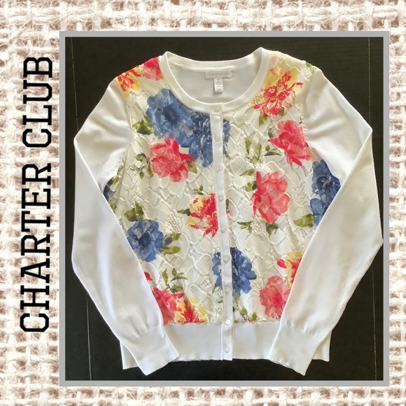 Charter Club Button-Down Cardigan Sweater - Picture 1 of 8